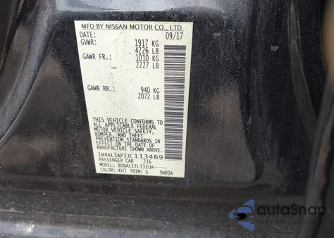 2018 Nissan Altima 2.5 Sv from USA, damaged, VIN 1N4AL3AP3JC113469